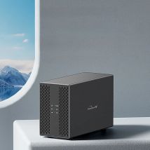 Blueendless Dual Bay Shell Heat Dissipation 3.5 USB 3.0 External Type C Dual Hard Drive Enclosure SATA Array Box HDD Server case