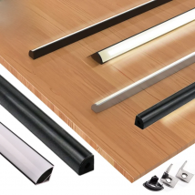 0.5m/pcs V-type LED Black Aluminum Profile With Milky Cover Channel Diffuser Wall Decor Corner Cabinet Bar Line Tube Strip Light