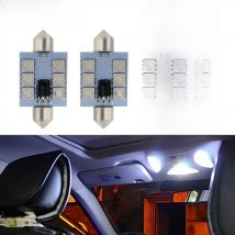 2Pcs RGB 6SMD Roof Dome Festoon Reading Lamp C5w Car Auto Remote Controlled Atmosphere Led Welcome Lights Turn Signal Trunk Bulb