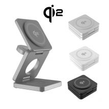 2024 Neues kabelloses Qi2-Ladegerät, 3-in-1-Schnellladestation, klappbarer Halter für iPhone 16 15 14 Pro Max, Airpods, Apple Watch