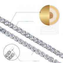 3Mm-5Mm Iced Out Bling 5A Cubic Zirconia1 Row Tennis Chain Necklace Men Hip Hop Jewelry 5A Men And Woman Necklace Drop Shipping