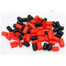 100PCS or 300PCS 8/8.5/9/10/11/12/13/14/15/16/18/19/20/22/24mm Inner Dia PVC BoltCable Pipe Slip Cap End Cover Fitting Red Black