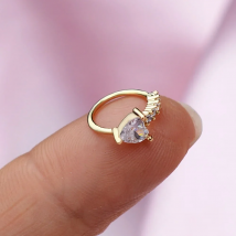 18G 1Pcs Piercing Nose Ring Ear Nose Hoops Heart Star Cz Helix Cartilage Tragus Earrings Nostril Body Jewelry