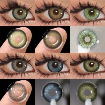 WOOEYE 1Pair Fashion Makeup Beauty Contacts Lenses Soft Yearly blue Green Contacts Eyes Fast Shipping Directly shipped