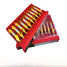 Type A center drill 0.5-10mm W6542 HSS titanium plated, used for metal processing chamfering positioning CNC lathe drill bits