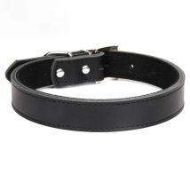 1 Piece Genuine Leather Durable Pet Dog collar Brown Black Red Orange Pink Green Blue for Puppy Large Dog Collar Size XS S M L