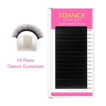 TDANCE 16Rows Korea PBT Faux Soft Mink Cilios Individual Eyelash Extension Supplies Professional Natural Russian Volume Lashes