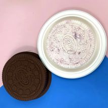 6inch Large Cream Biscuit Design Silicone Mousse Mold DIY Breakable Chocolate Cake Mould Cake Decorating Tools Kitchen Bakeware