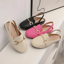 Summer Kids Girl Casual Shoes Flat Slip-on Fashion Children Shoes For Girl Sneakers Metal Decoration Toddler Girl Sandals