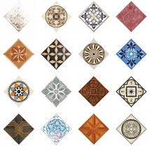 10cs/set Hard Tiles Wall Sticker Kitchen Bathroom Living Room Tile Floor Diagonal Wall Decals Shine Finished Vinyl DIY Art Mural