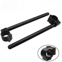 Black Motorcycle CNC Clip-ons Clip Ons Handlebar Handle Bar Fork Tube Cafe Racer 31 33 35 36 37 38 39 41MM 43mm - 55mm Aluminum