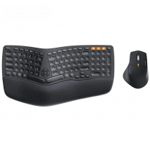 Protoarc EKM01 Split Ergonomic Wireless Keyboard Mouse Combo with Palm Rest Rechargeable Mice Keyboard for Windows Mac Android