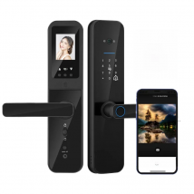 Tuya Smart Home WiFi Remote Unlock Electronic Fingerprint Digital Door Lock With HD Camera And Indoor Display