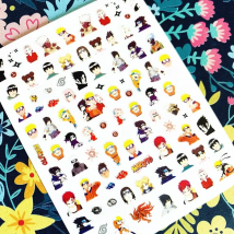 Newest TSC series TSC-218-252-253 Cartoon character 3d nail art stickers decal template diy nail tool decoration