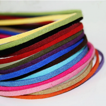 3MM Multicolor 4M black white brown Flat Faux Suede Korean Velvet Cord Jewelry string Rope Thread Rope Findings DIY Necklace