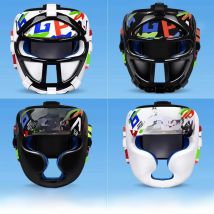 GINGPAI Kick Boxing Helmet Karate Muay Thai Guantes De Boxeo Free Fight Headgear MMA Head Guard Sanda Training Kids Equipment