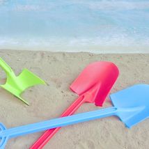 Children Wood Stick Beach Shovel Play House Stainless Steel Pointed Snow Thickened Plastic Shovel Outdoor Toy Kids Gift