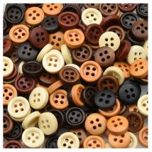 100PCs 10mm Mixed Colors Small Natural Wood Button Diy Round Piping  4 Holes Wooden Buttons Sewing Accessories Clothes For Kids