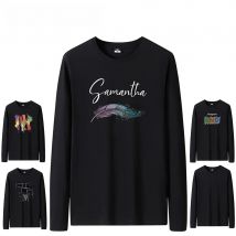 T Shirts Men New Fashion 2025 O-Neck Slim Long Black Sleeve T-Shirt Male Clothing Casual Tee Shirt 28 Styles Plus Size S-6XL