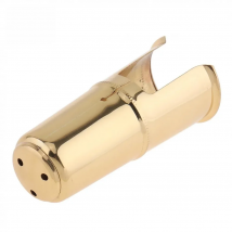 Alto Saxophone Mouthpiece Cap Brass Gold  Plated Protective Cap for Leather Sax Mouthpiece Metal Ligature