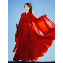 Chinese Traditional Folk Dance Costume Women Hanfu Clothing Lady Ancient Swordsman Cosplay Outfit Tang Dynasty Stage Dance Wear
