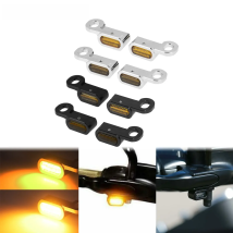 Motorcycle 2PCS Mini LED Lamp Turn Signal Amber Light 12V E Mark For Harley Softail Breakout 16-17 Touring Road King Glide 14-23