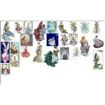 Cross Stitch Kit with Beads, MD Angel Girls, 24 Photos, Chooose Styles, Color, Aida Linen, Camel Pearl, Lovely, Choose from