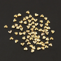 100Pcs/Lot Gold/Silver Metal Nail Decals Ultra Thin Nail Sequins Heart-Shaped Nail Art Sticker Decorations Charm Nail Art