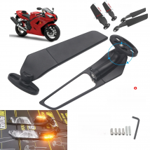 For Honda CBR  VFR 400 750 800 VTR1000F Motorcycle Mirror Modified Wind Wing Adjustable Rotating Rearview Mirror Moto