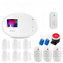 KERUI W202 Home Security Alarms WIFI GSM Alarm System Kit Tuya Smart Remote Control with Motion Detector Door Sensor for House