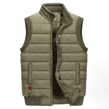 Winter Mens Fleece Jacket Sleeveless Vest Man Waterproof Vest Coats Stand Collar Windbreaker Padded Waistcoats Clothing 8XL