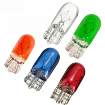 10 Pcs 501 W5W XENON T10 Glass 12V 5W W2.1x9.5d Single Filament Multiple Colour Car Bulb Lamp Violet Amber Blue Clear Red Green