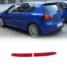 ABS Auto Car Rear Bumper Reflectors Stripe Light Lamp Left Right Red For Volkswagen VW Golf 5 V MK5 R32 Only 2006-2009 2PCS/Set