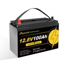 Foursun 12V 100Ah/200Ah/300Ah LiFePO4 Batterie mit Niedertemperatur-BMS-Schutz, 4500+ Zyklen für Wohnmobil/Solar/Camping