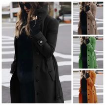 Women's Coat Outerwears Autumn Winter Warm Female Jackets Single Breasted Turn-down Collar Single Breasted Women's Clothes New