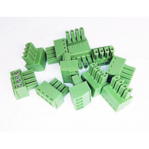 10pcs 10pairs 15EDG 3.81/3.5mm 300V8A 2/3/4/5/6-16P KF2EDG Straight Right Angle Screw Plug In PCB Wire Terminal Block Connector