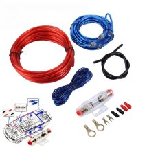 1500W/2000W Car Power Amplifier Wiring Kit 8GA RCA Power Cable 18GA Subwoofer Speaker Line for Car Modification for Auto Vehicle