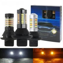 RXZ CAR DRL P21W PY21W T20 7440 BA15S BAU15S 1156 T20 Dual Mode DRL Turn Signal Light Canbus Fog Lamp LED Bulbs Turning Lights