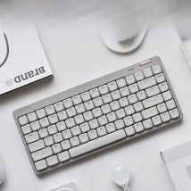 Lofree&EWEADN Flow Lite Wireless Mechanical Keyboard 2.4G&Bluetooth&Wired Silenter Switch Gasket POM Low Keycap White Backlig