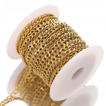 2 Meters Stainless Steel Curb Cuban Chains Bulk for DIY Jewelry Making Hiphop Necklaces Chokers Findings Punk Bracelets Anklets