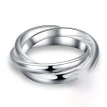 925 Sterling Silver Jewelry Three Circles Couple's Wedding Silver Rings for Women Men New Beautiful Fashion Anel De Prata Bijoux