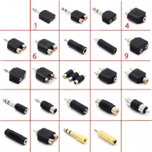 1pcs 6.5mm male to 3.5mm Audio Stereo Jack Female To 2 RCA Male Audio Jack Connector Adapter Converter for Speaker