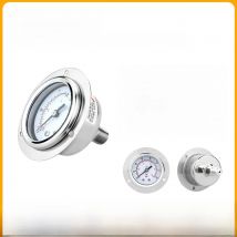 MAIRUIKESI Dry Pressure Gauge 50mm -1-0-600bar Back Connection With Flange 304 Stainless Steel Case for water gas air manometer