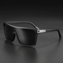 One Piece Shaped  Sunglasses Men Polarized And UV400 Protection Lens For Driving Fishing Sports Goggles With Peanut Case