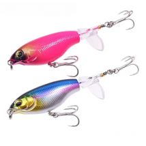 1 Pc Topwater with Propeller Fishing Lure 7.5cm 6.5g Catfish Bass for Rotating Soft Tail Artificial Plastics Bait Fishing Tackle