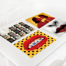 Tema E Variazioni Lady Face Table Mat Desk Decorative Pad Nordic Home Tablecloth Tableware Placemat for Dinner Table Plate Mat