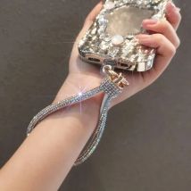 Mobile Phone Lanyard Luxury Rhinestone Lanyard DYM Chain High-end Short Diamond-encrusted Bracelet Antiloss Reinforced Lanyard