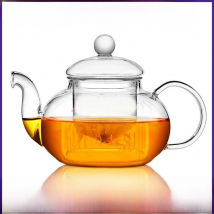 High quality Heat Resistant Glass Tea Pot,Practical Bottle Flower Tea Cup Glass Teapot with Infuser Tea Leaf Herbal Coffee