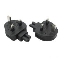 UK 3-Prong Male to IEC 320 C5 AC Power Adapter,UK TO IEC320 C5 conversion plug,PVC Material
