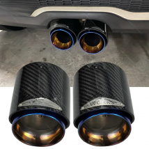 genuine SUMSOO Burnt Blue Pipe Black Carbon Fiber Exhaust Muffler Tip Fit for MINI Cooper S F54/F55/F56/F57/F60/R55 R56